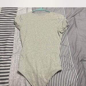 Gray Abercrombie Bodysuit